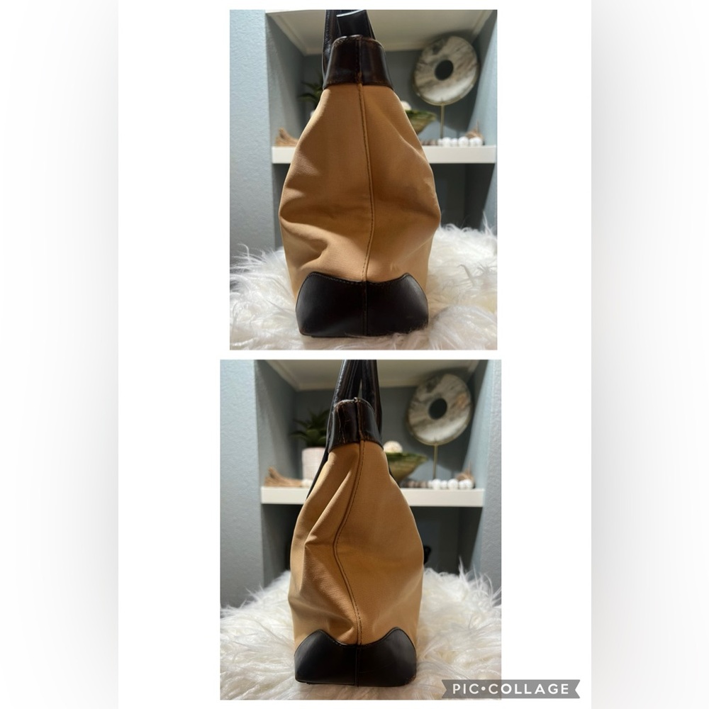 GUCCI Web Sherry Line Tote Bag Canvas Leather Purse- 💎Authenticated 💎 - Picture 14 of 16